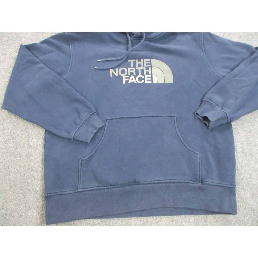 North Face Sweater Mens‎ Large Blue Logo Hoodie Outdoors Casual Sweatshirt